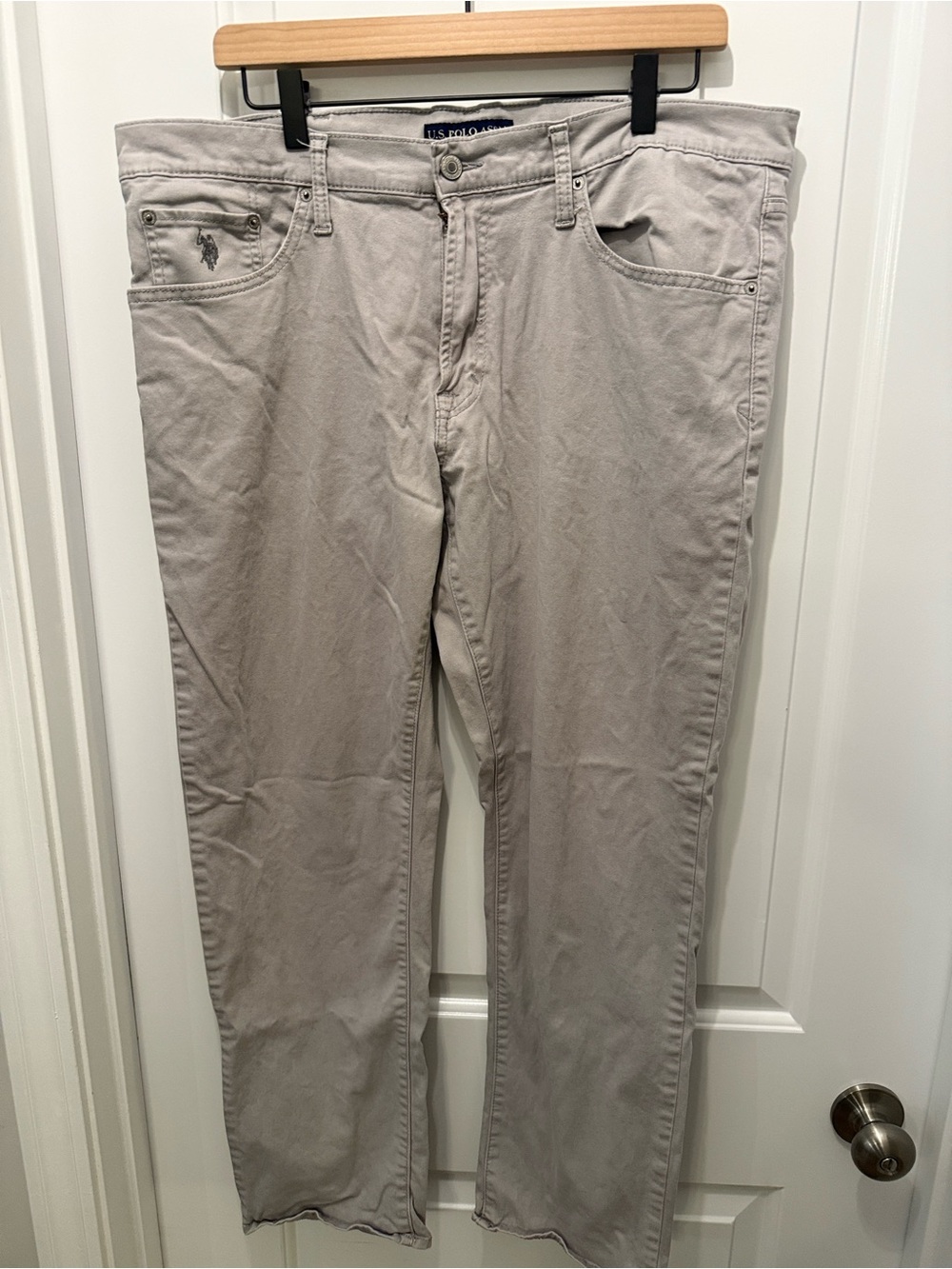 U.S. Polo Assn. Light Gray Men's Jeans with Stretch Waistband